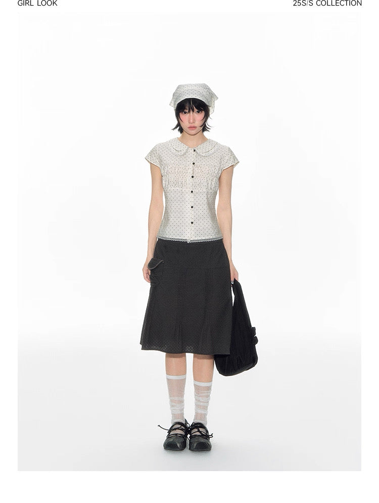 PLEATED LOW WAIST SUMMER SKIRT
