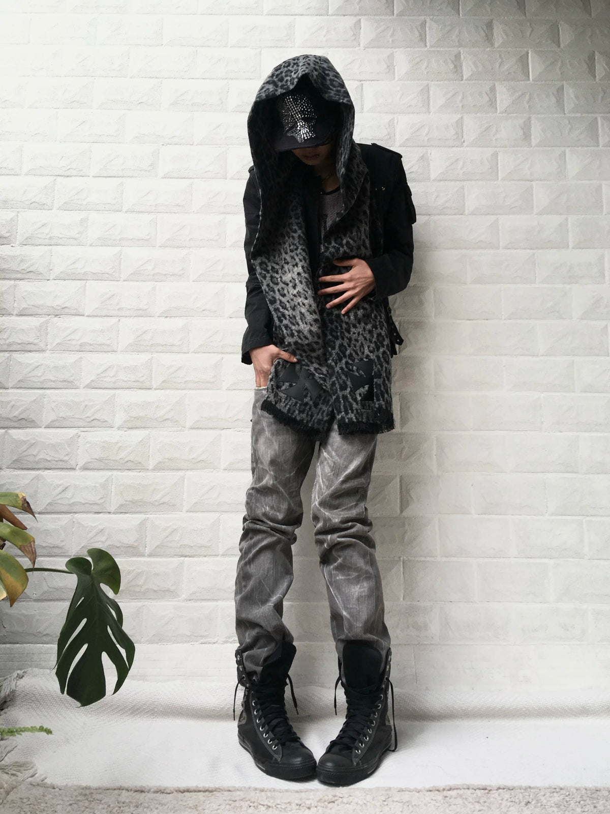 SCARF HOOD ZIP JACKET SET & SCARF HOOD