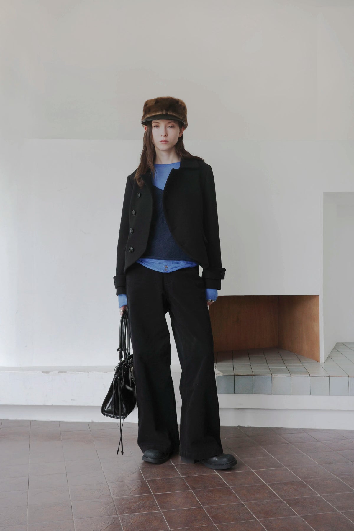 ASYMMETRIC WOOL BLEND JACKET