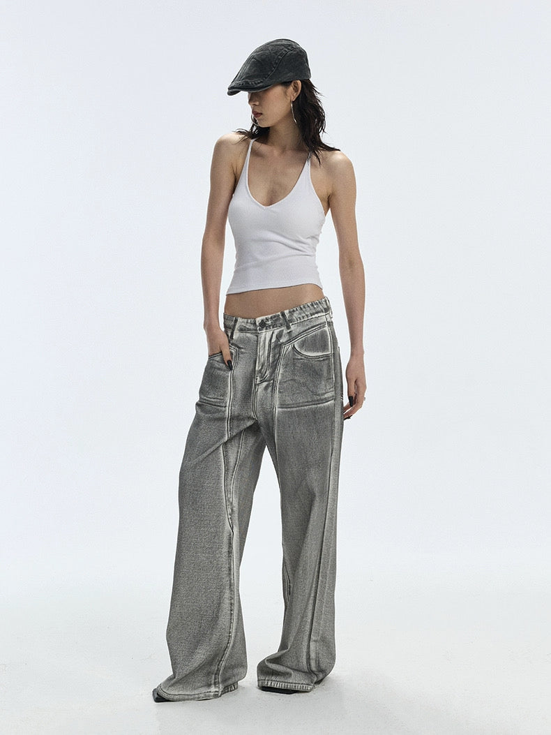 SILVER WASHED JEANS
