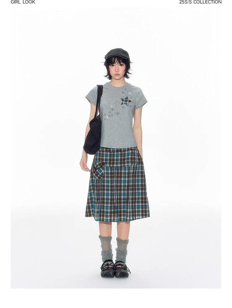 PLEATED LOW WAIST SUMMER SKIRT