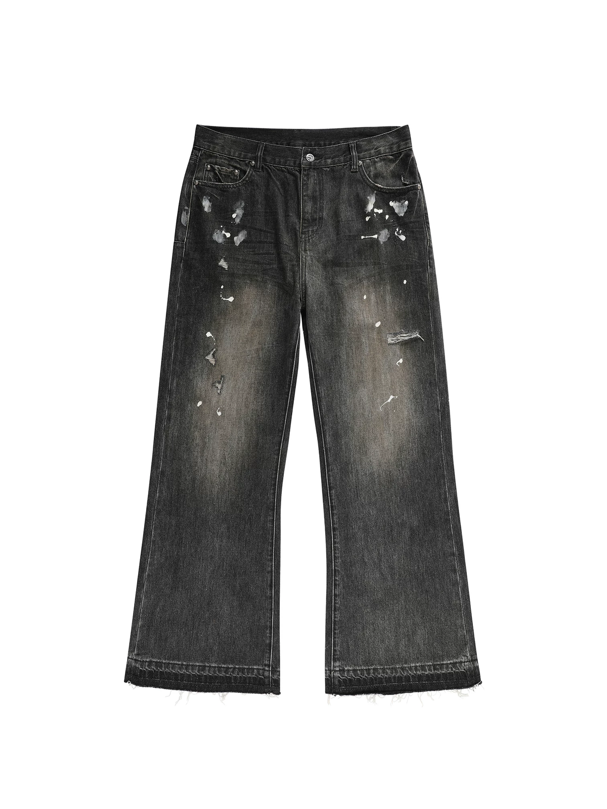 DISTRESSED BOOTCUT JEANS