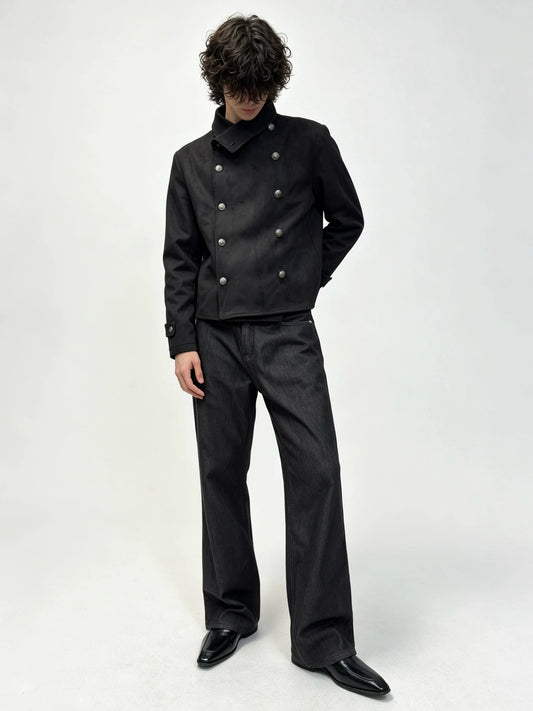 SUEDE TOUCH DOUBLE BREASTED JACKET original studio look
