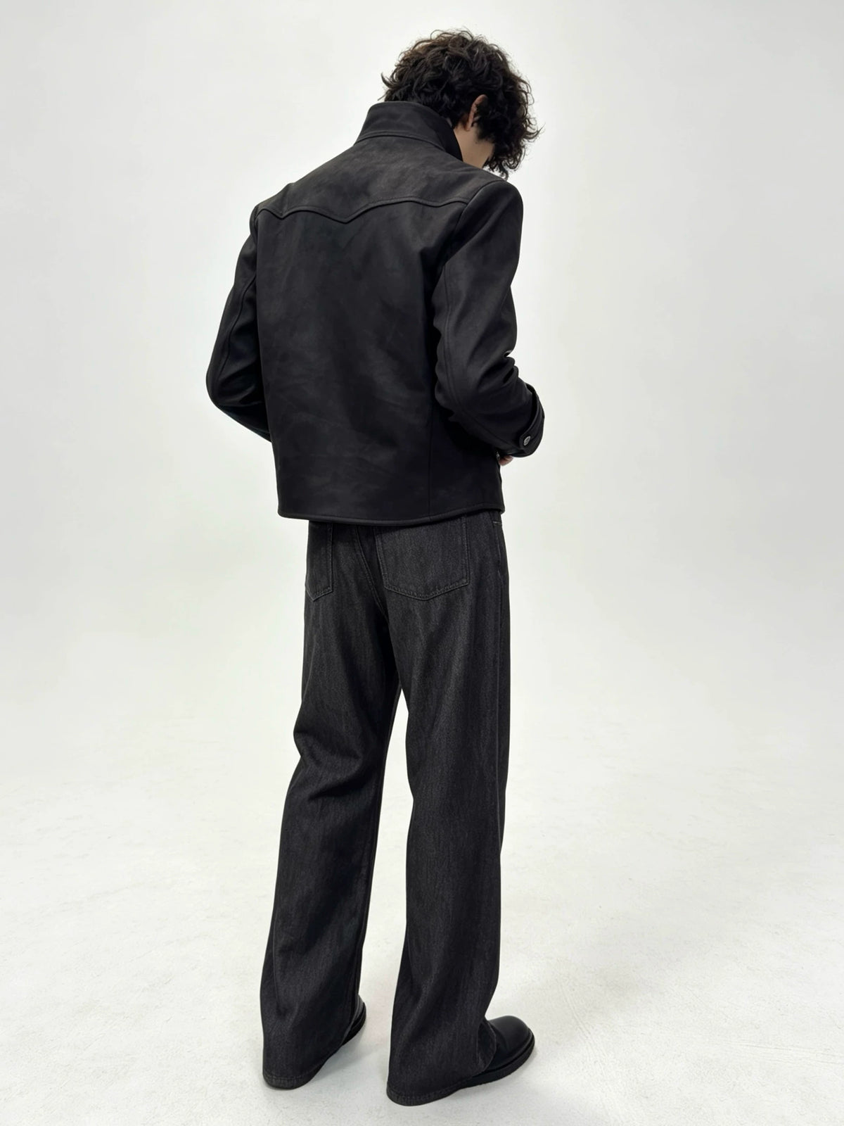 SUEDE TOUCH DOUBLE BREASTED JACKET back