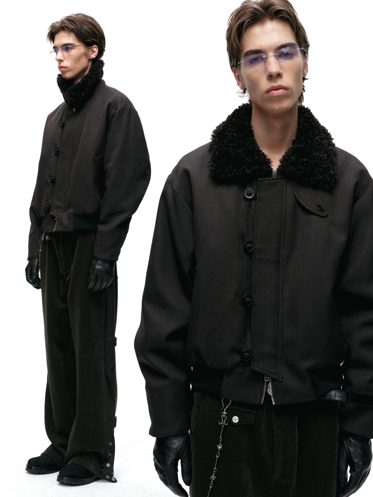 PILE COLLAR PADDED BLOUSON