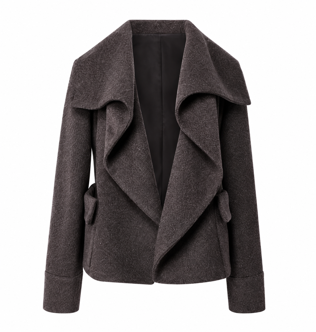 BELTED WOOL ALPACA BLEND JACKET