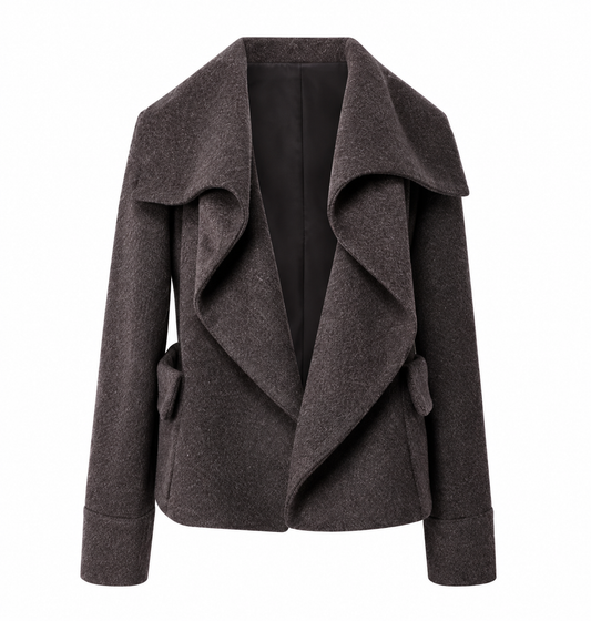 BELTED WOOL ALPACA BLEND JACKET