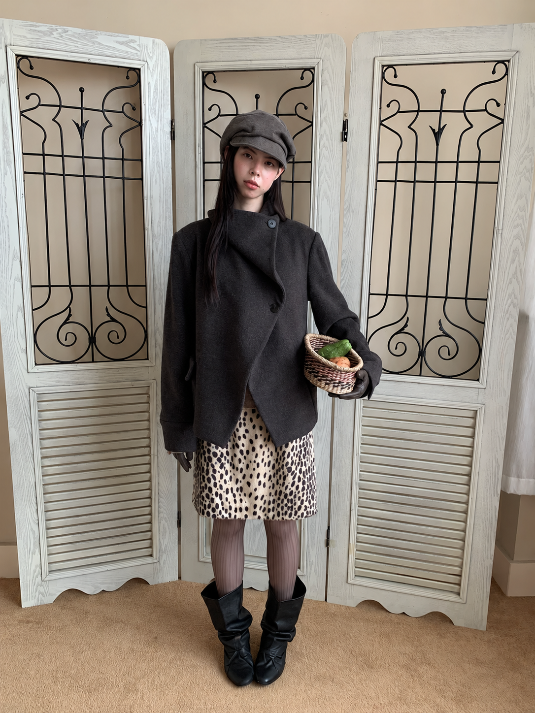 BELTED WOOL ALPACA BLEND JACKET
