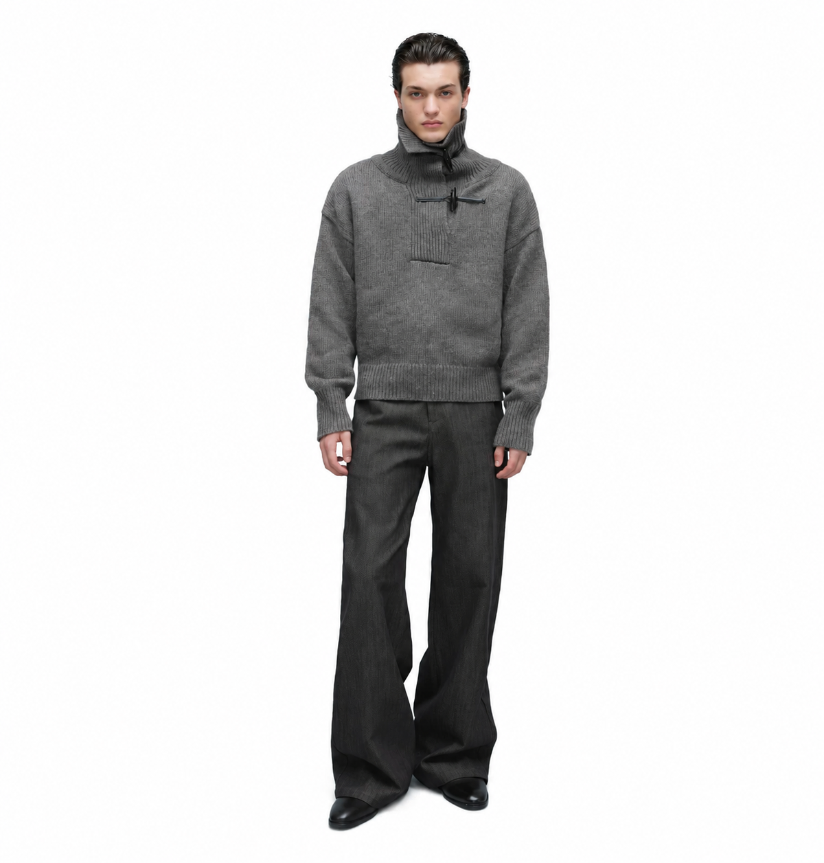 FROG BUTTON WOOL BLEND PULLOVER