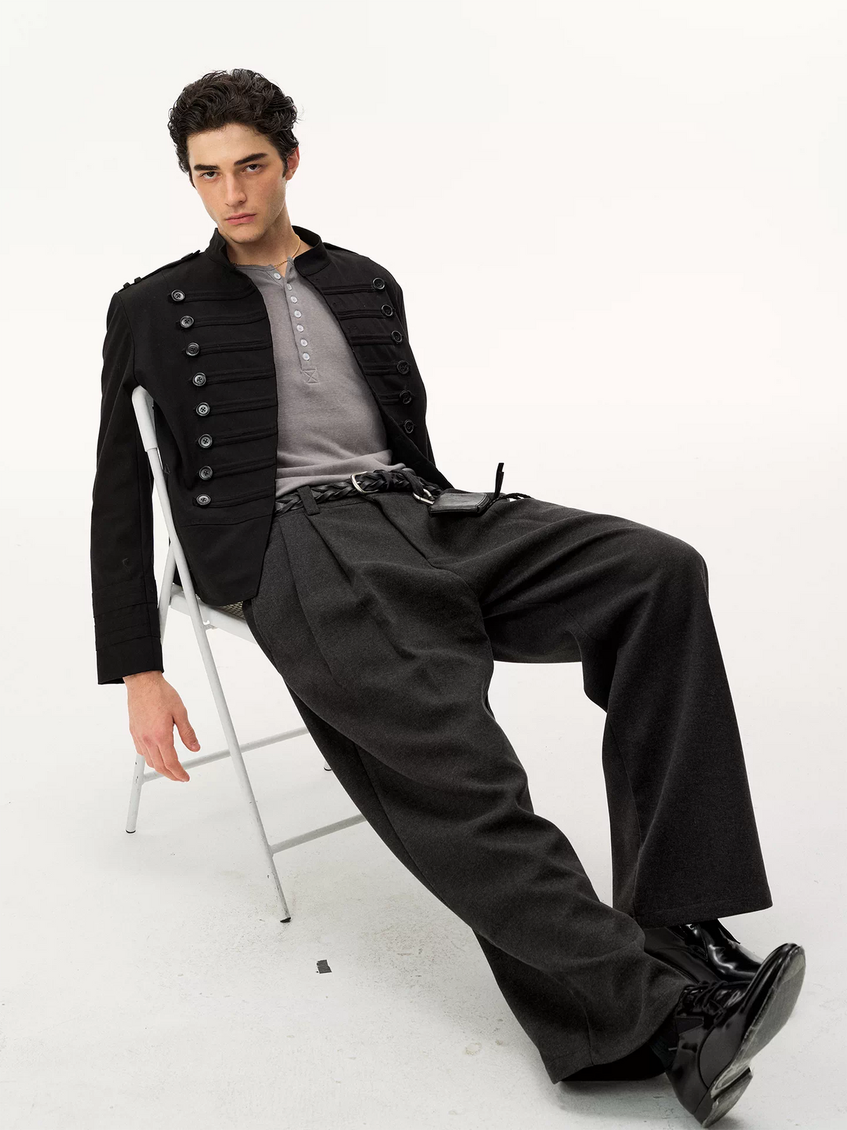 NAPOLEON BUTTON WOOL BLEND JACKET