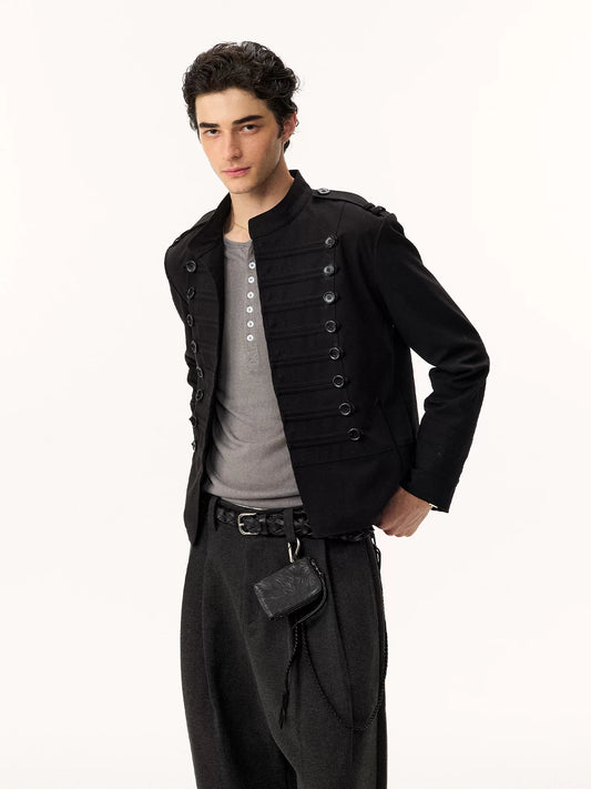 NAPOLEON BUTTON WOOL BLEND JACKET