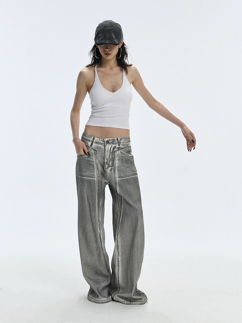 SILVER WASHED JEANS