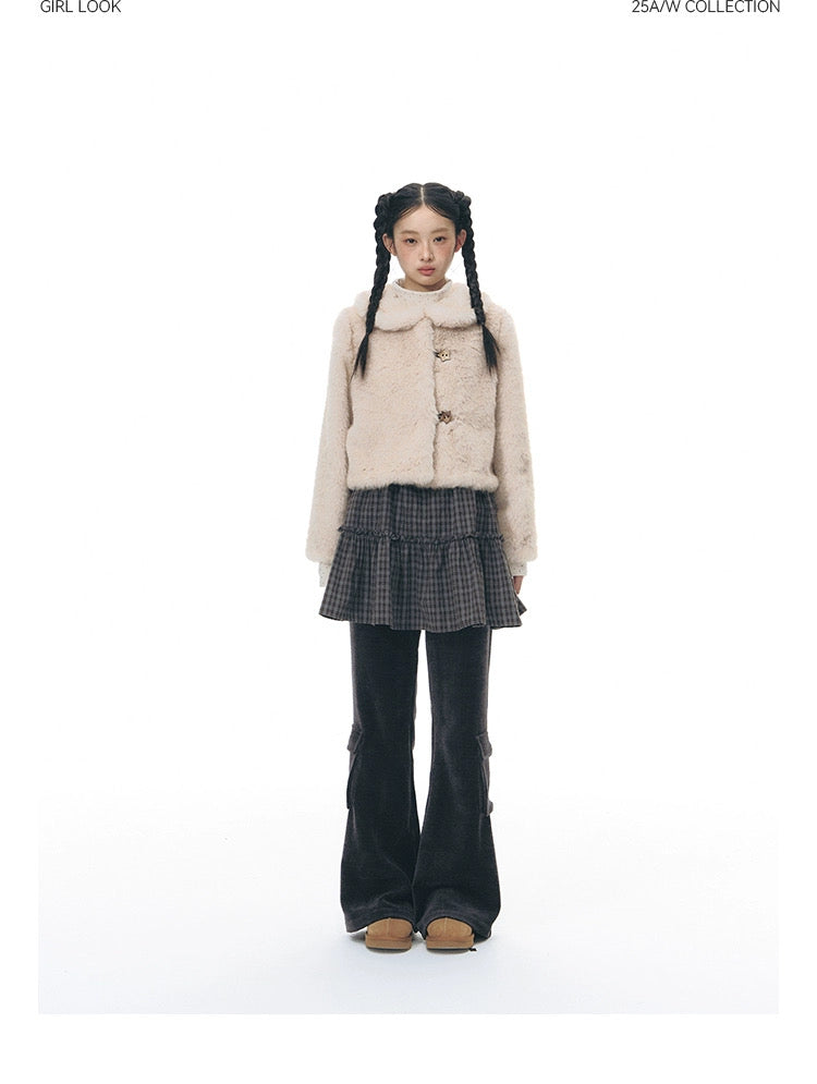 CHENILLE FLARED PANTS