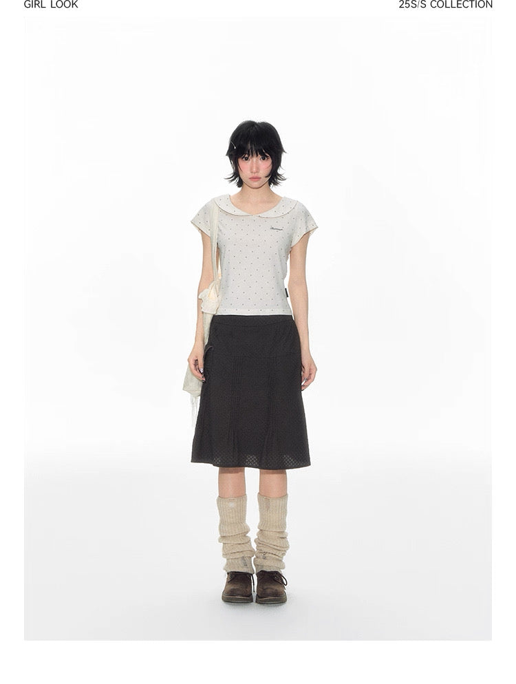 PLEATED LOW WAIST SUMMER SKIRT