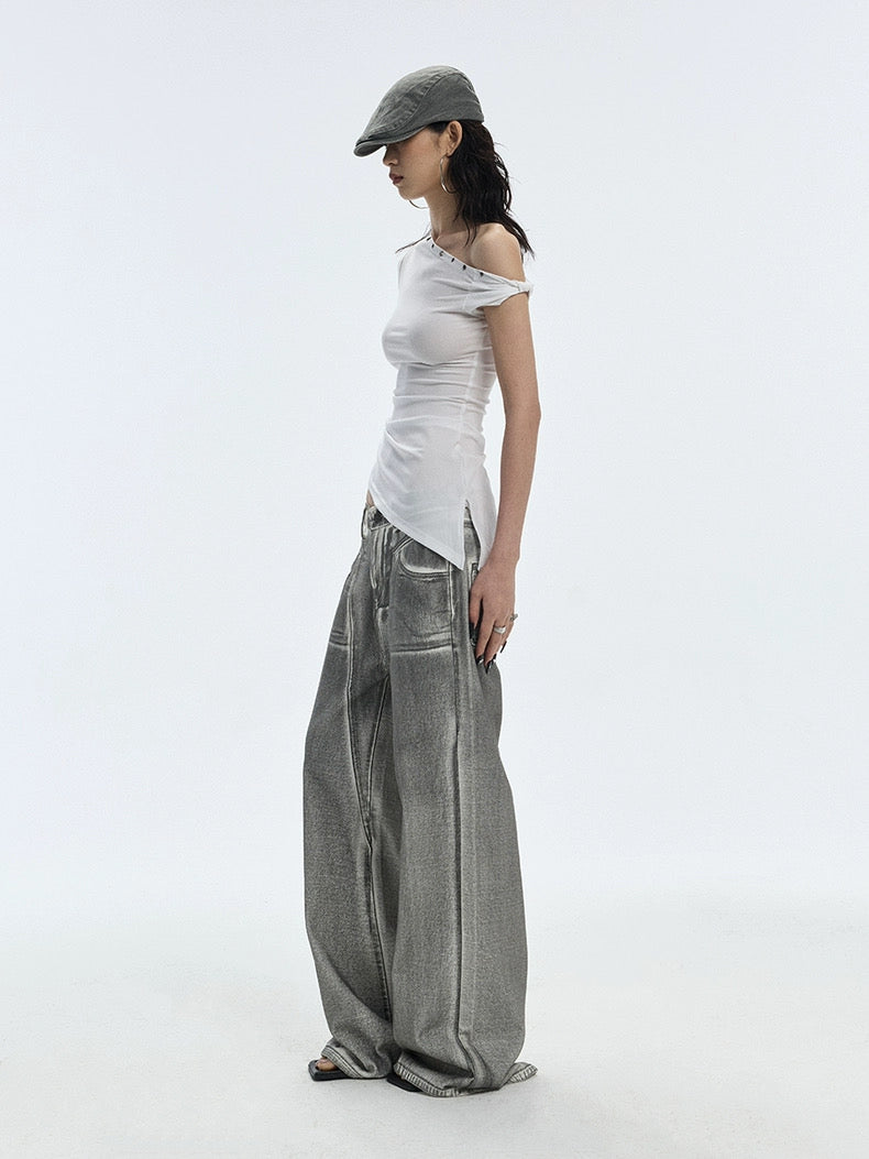 SILVER WASHED JEANS