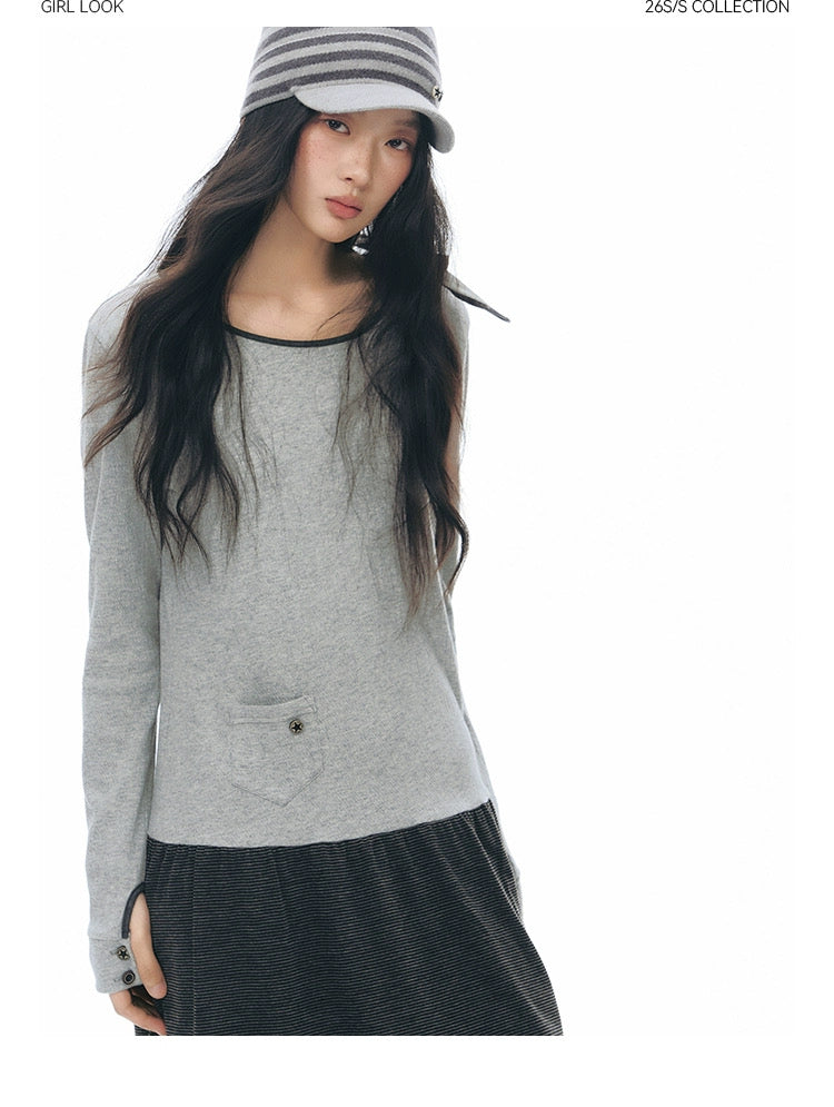 TWO TONE LONG DRESS