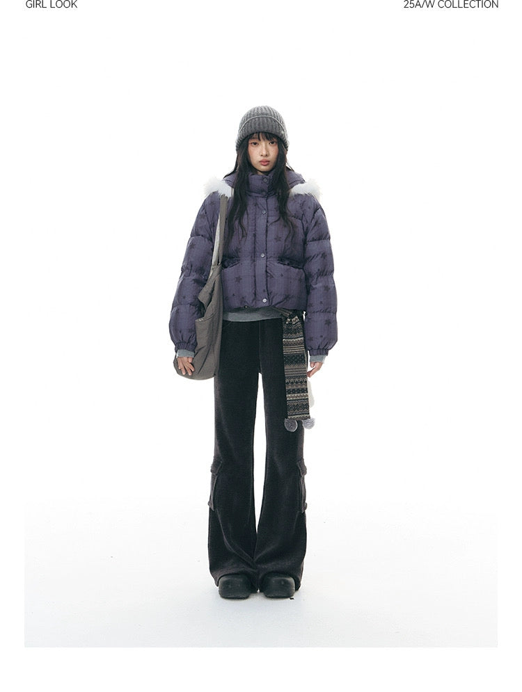 CHENILLE FLARED PANTS
