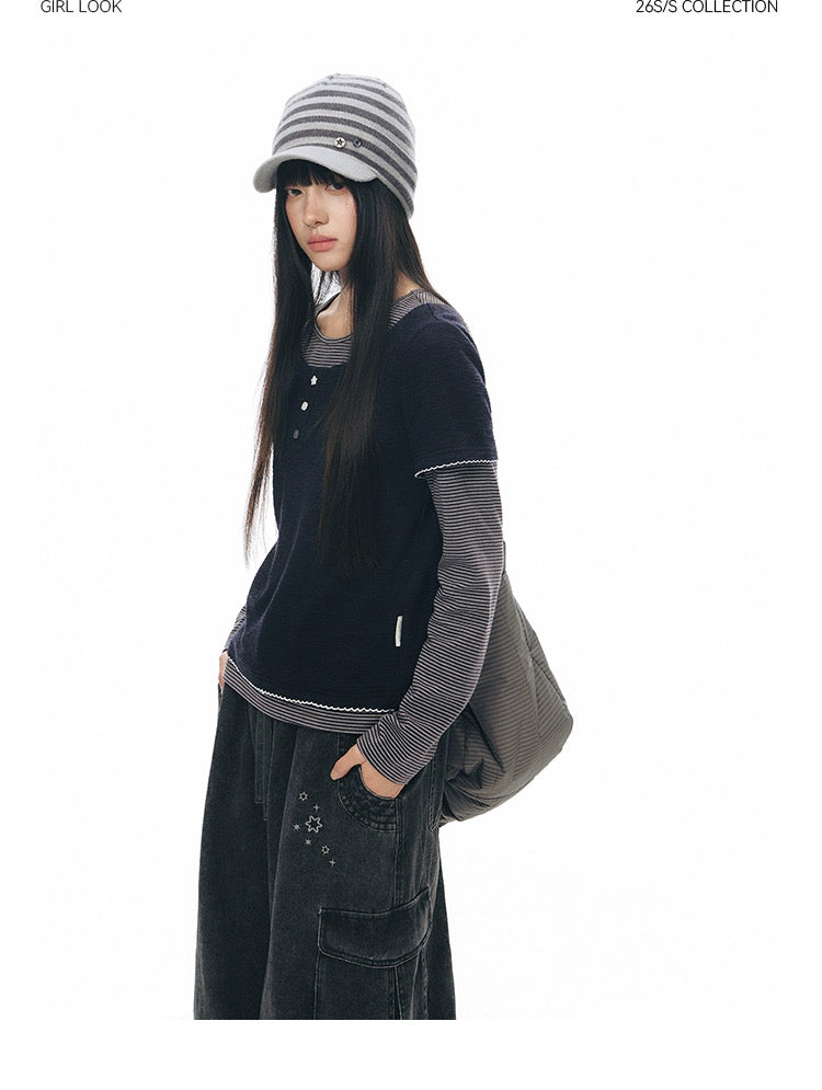 STAR STRIPE KNIT CAP