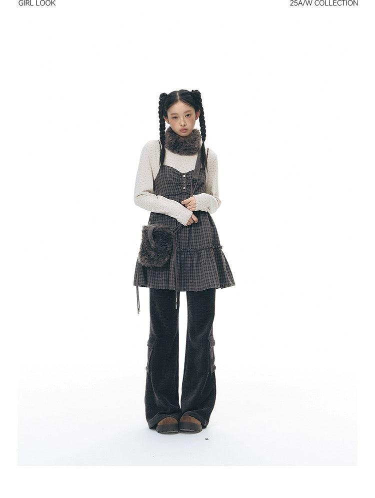 CHENILLE FLARED PANTS