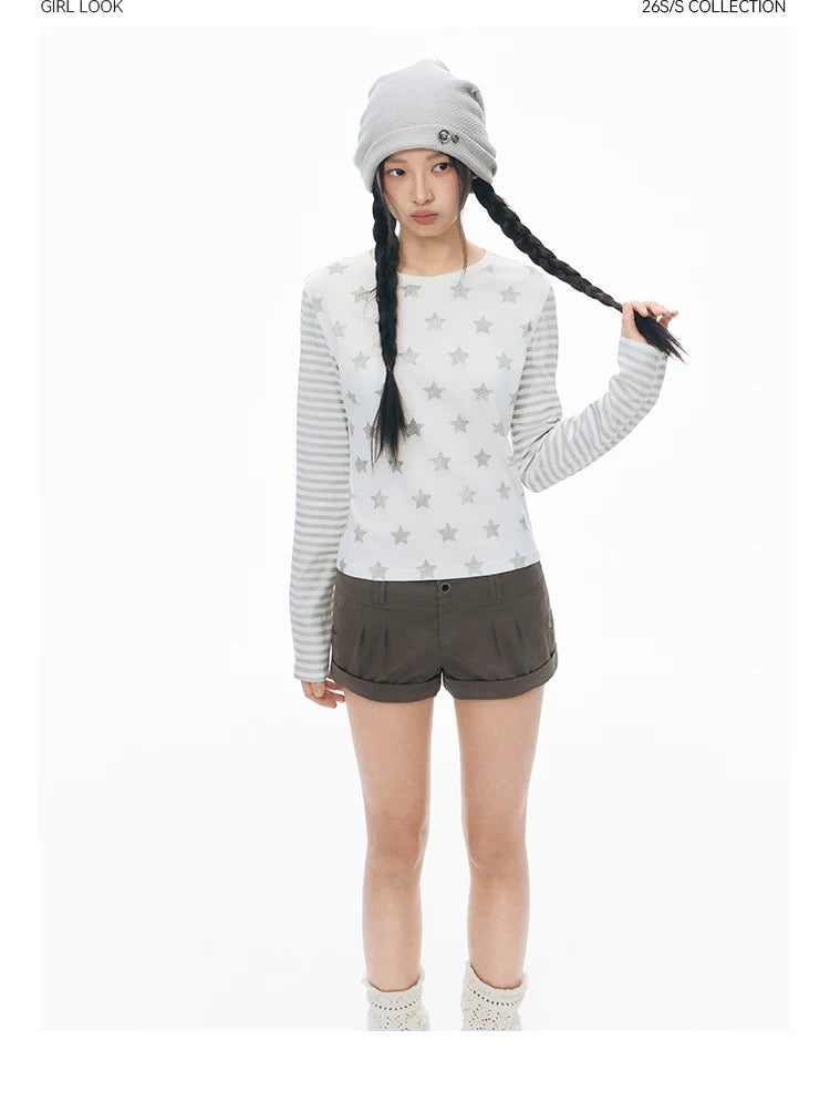 SPLICED LOW RISE SHORTS