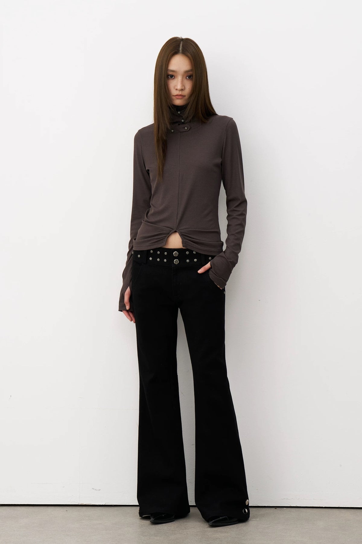 STUDDED FOR FLARE PANTS
