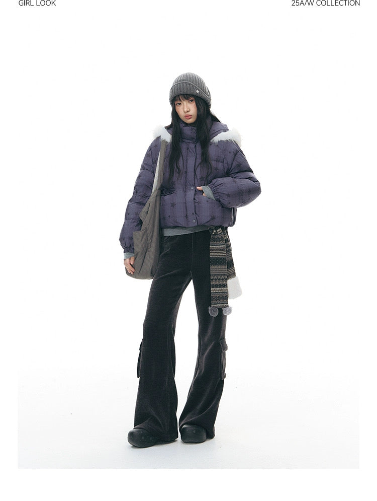 CHENILLE FLARED PANTS