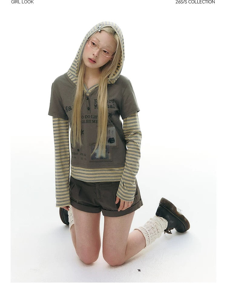 SPLICED LOW RISE SHORTS