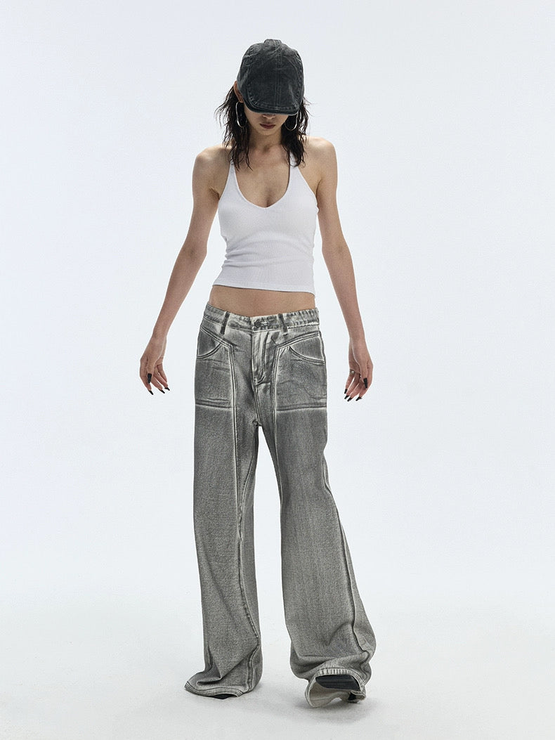 SILVER WASHED JEANS