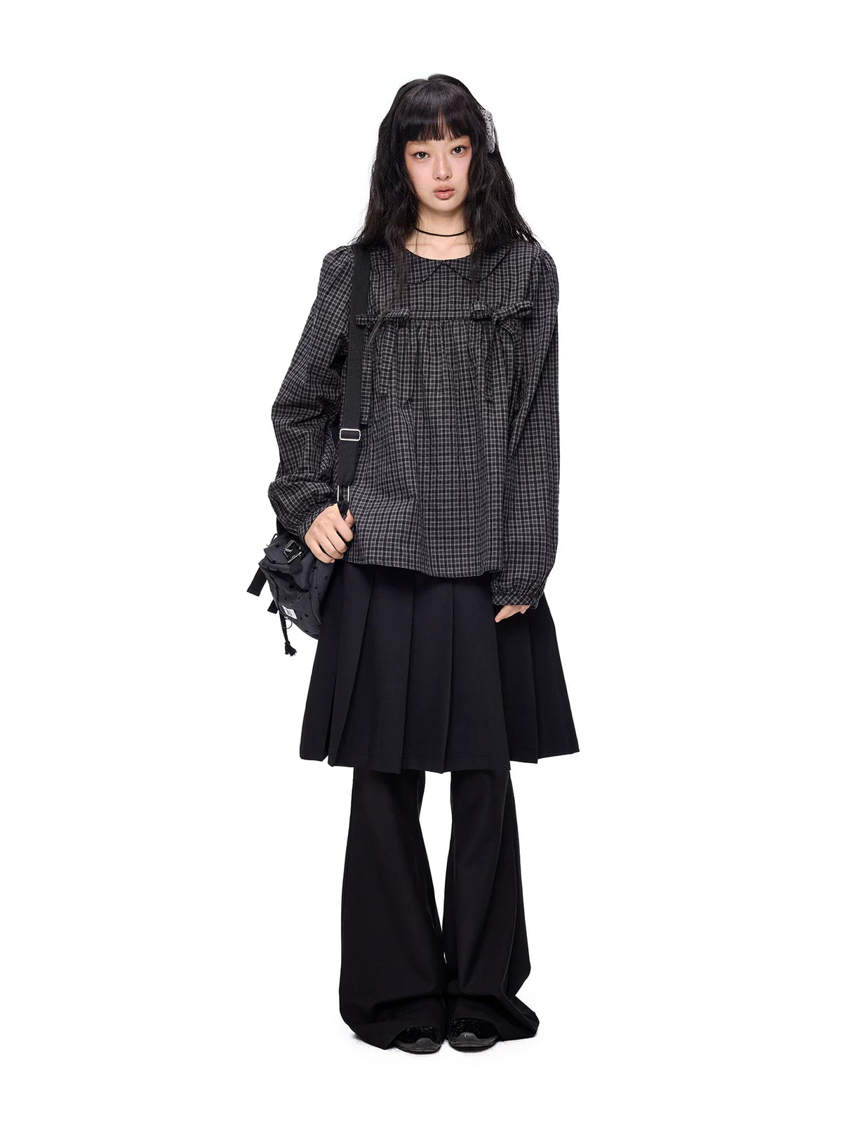 PLEATED FLARE PANTS SET