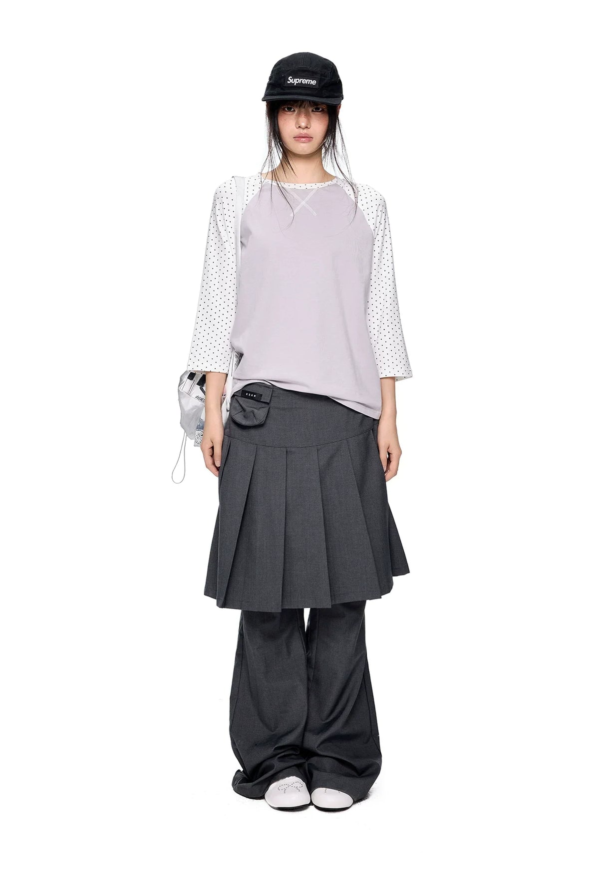 PLEATED FLARE PANTS SET