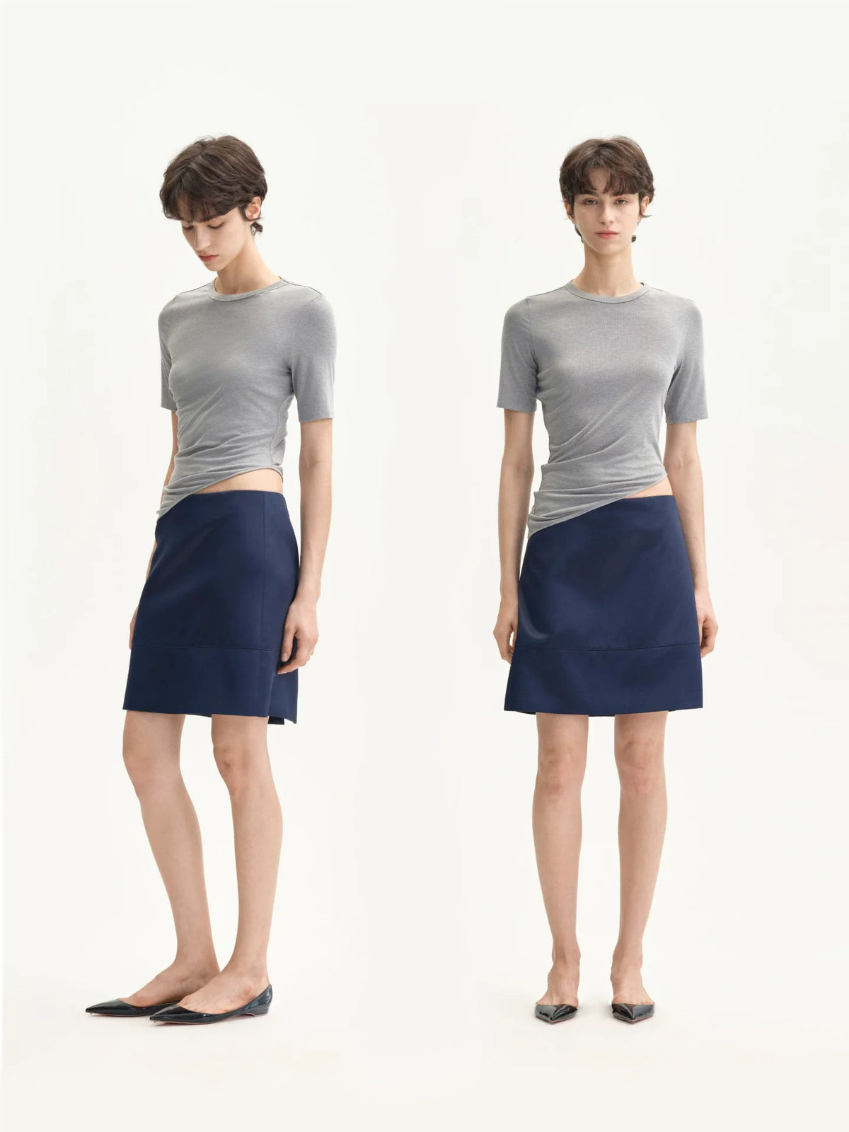 FLORAL ASYMMETRICAL HEM T-SHIRT