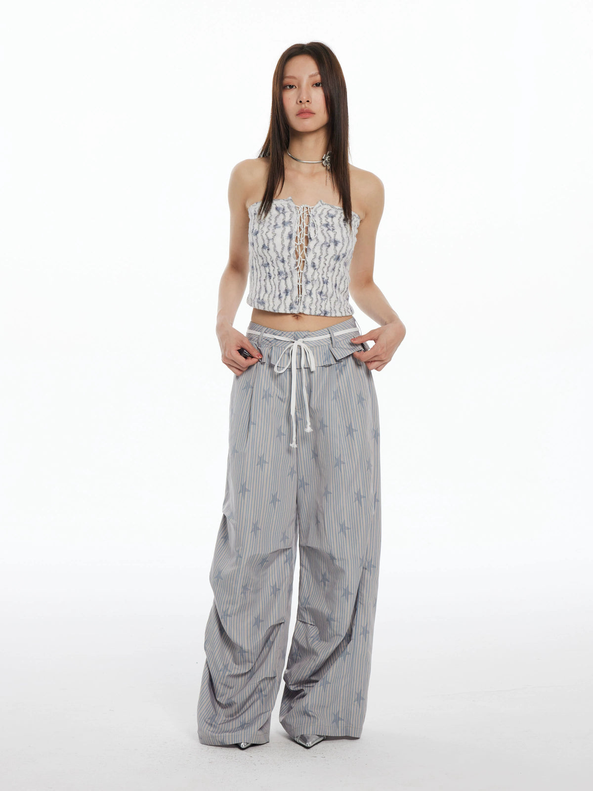 STRIPED STAR PANTS