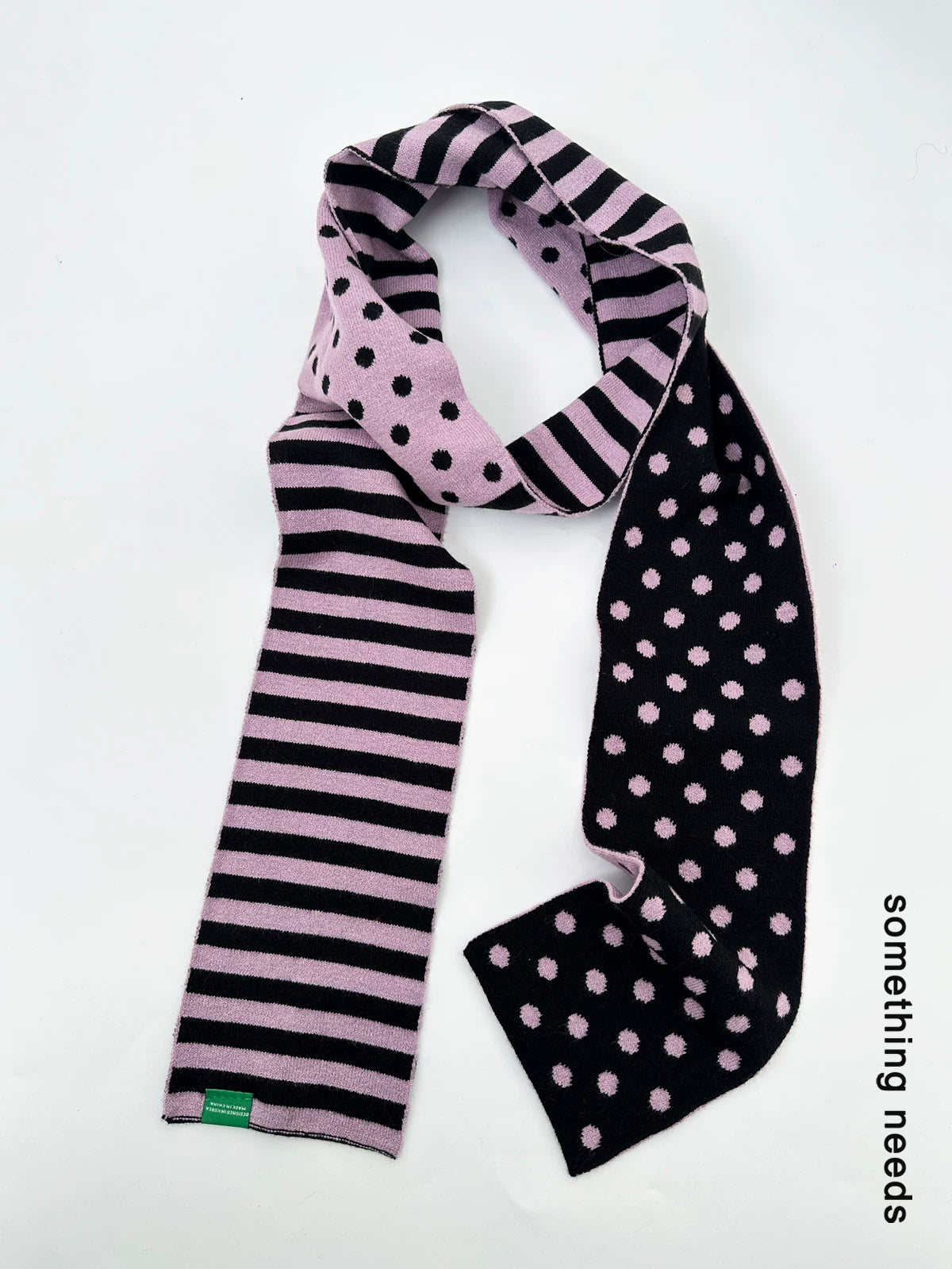 REVERSIBLE POLKA DOT SCARF