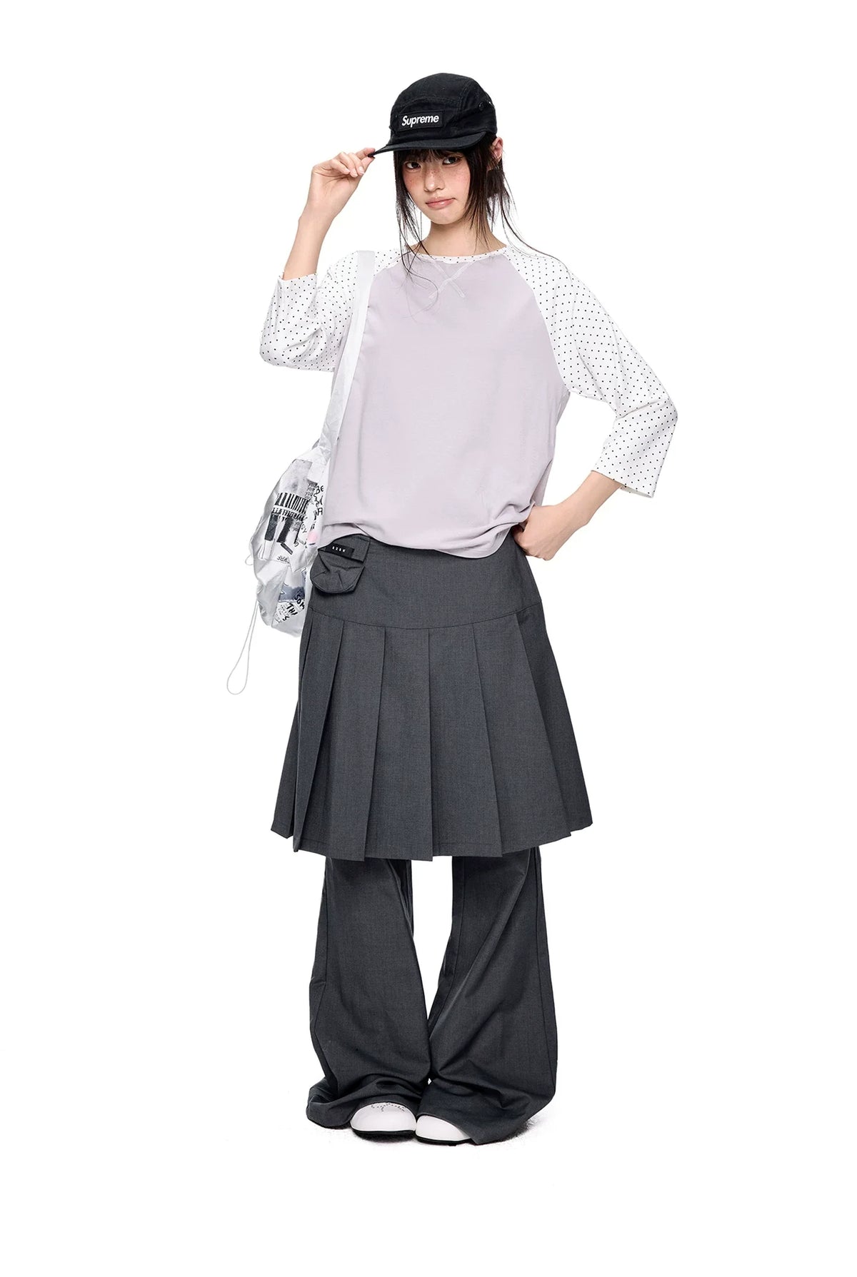 PLEATED FLARE PANTS SET