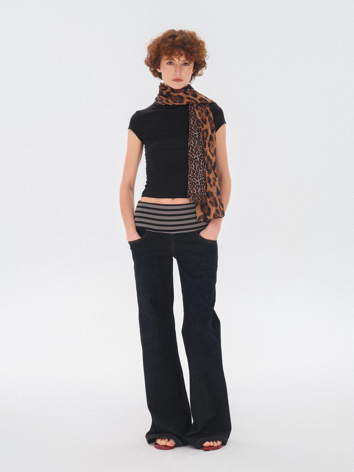 HIGH-ELASTIC BORDER DENIM
