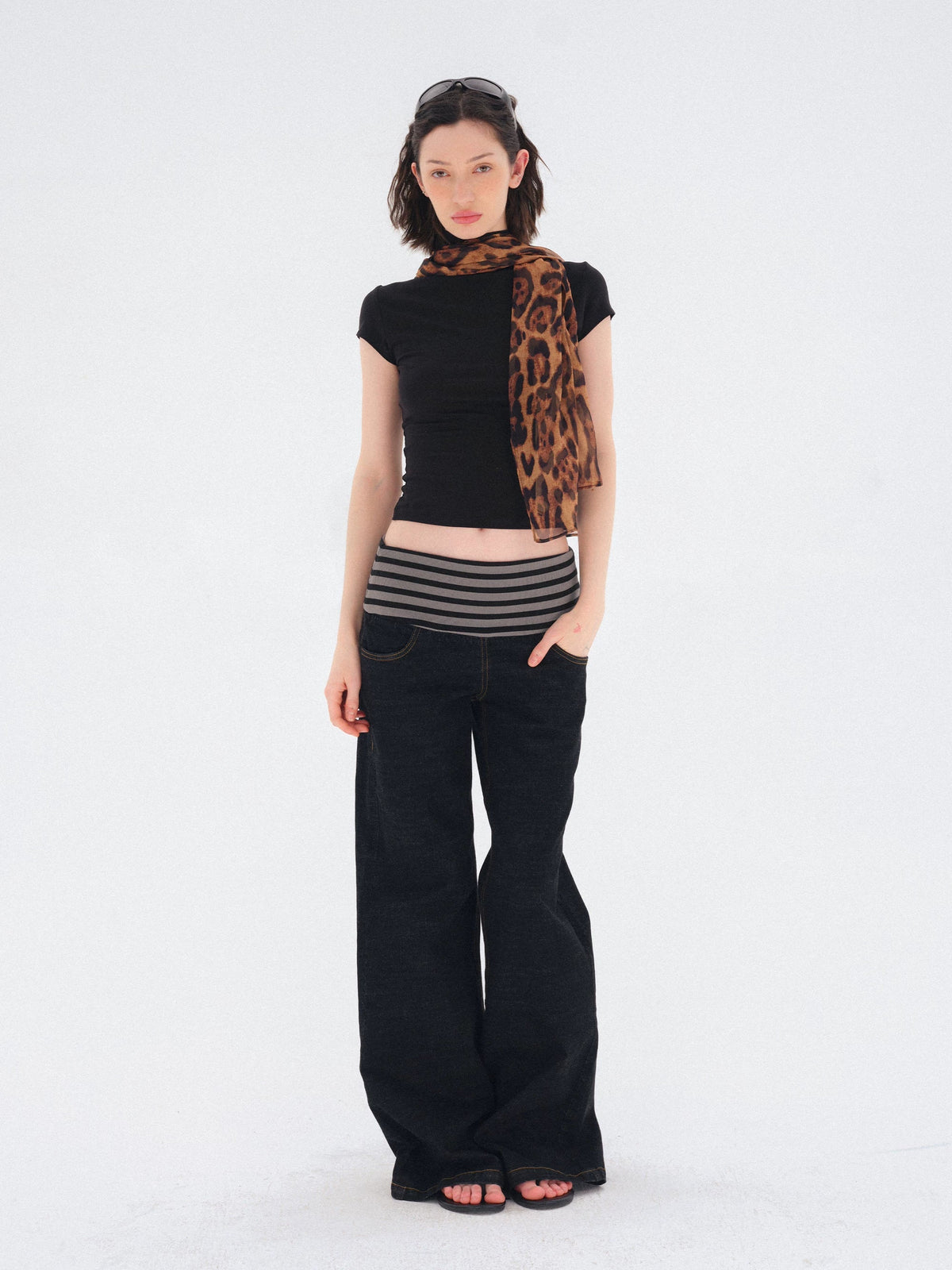 HIGH-ELASTIC BORDER DENIM