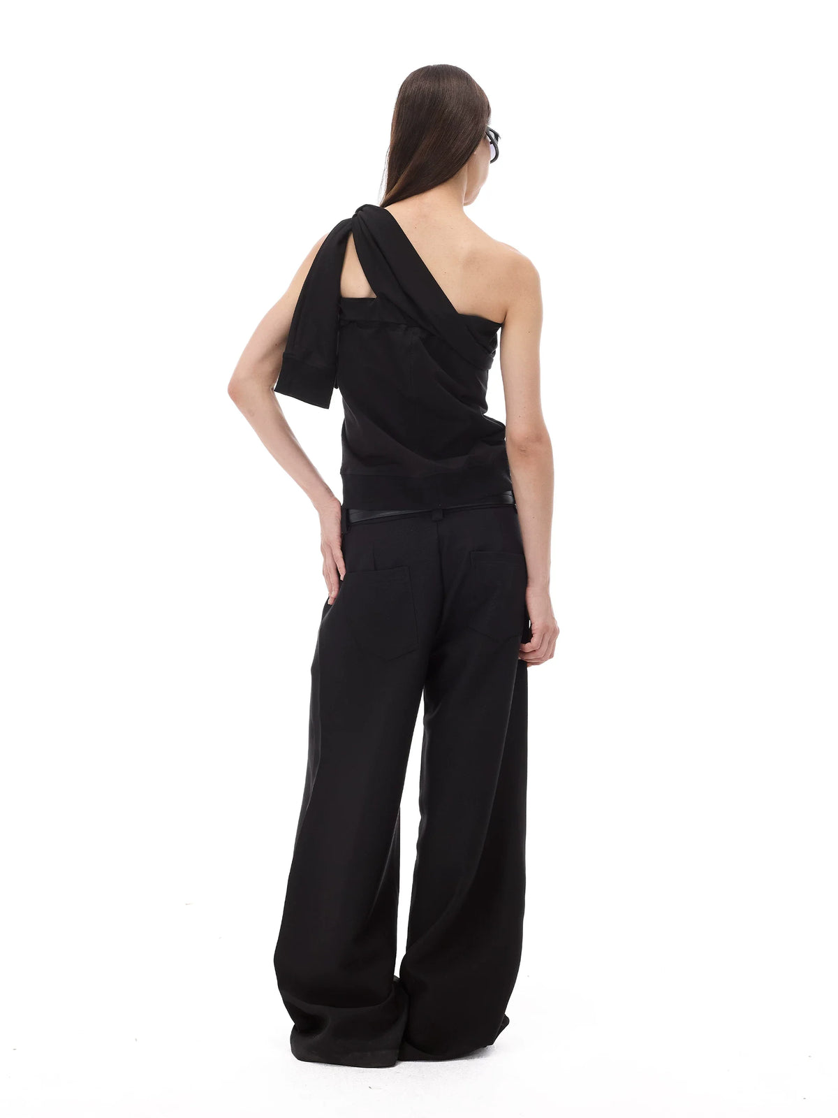 CASUAL WIDE-LEG TAPERED PANTS
