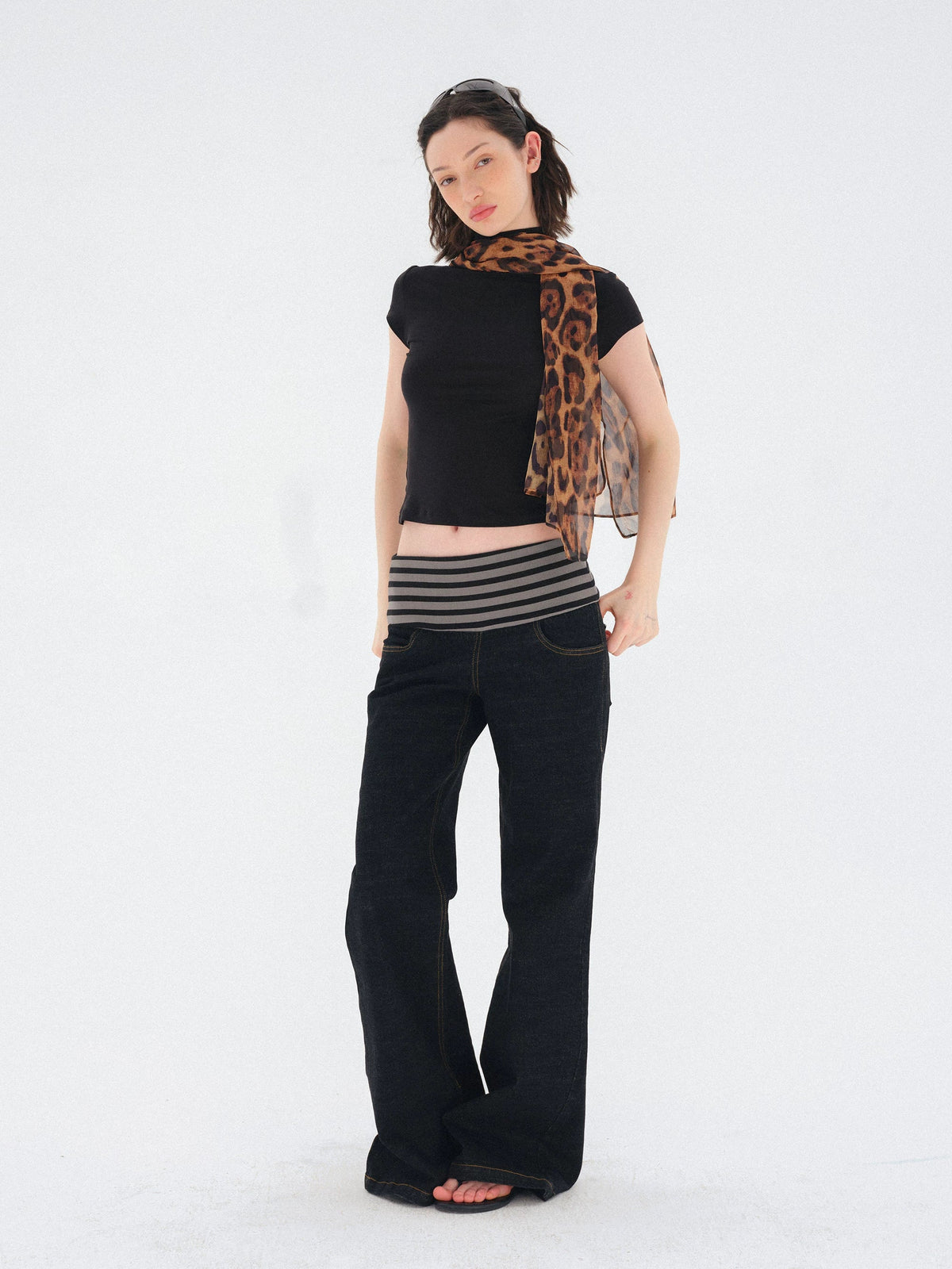 HIGH-ELASTIC BORDER DENIM