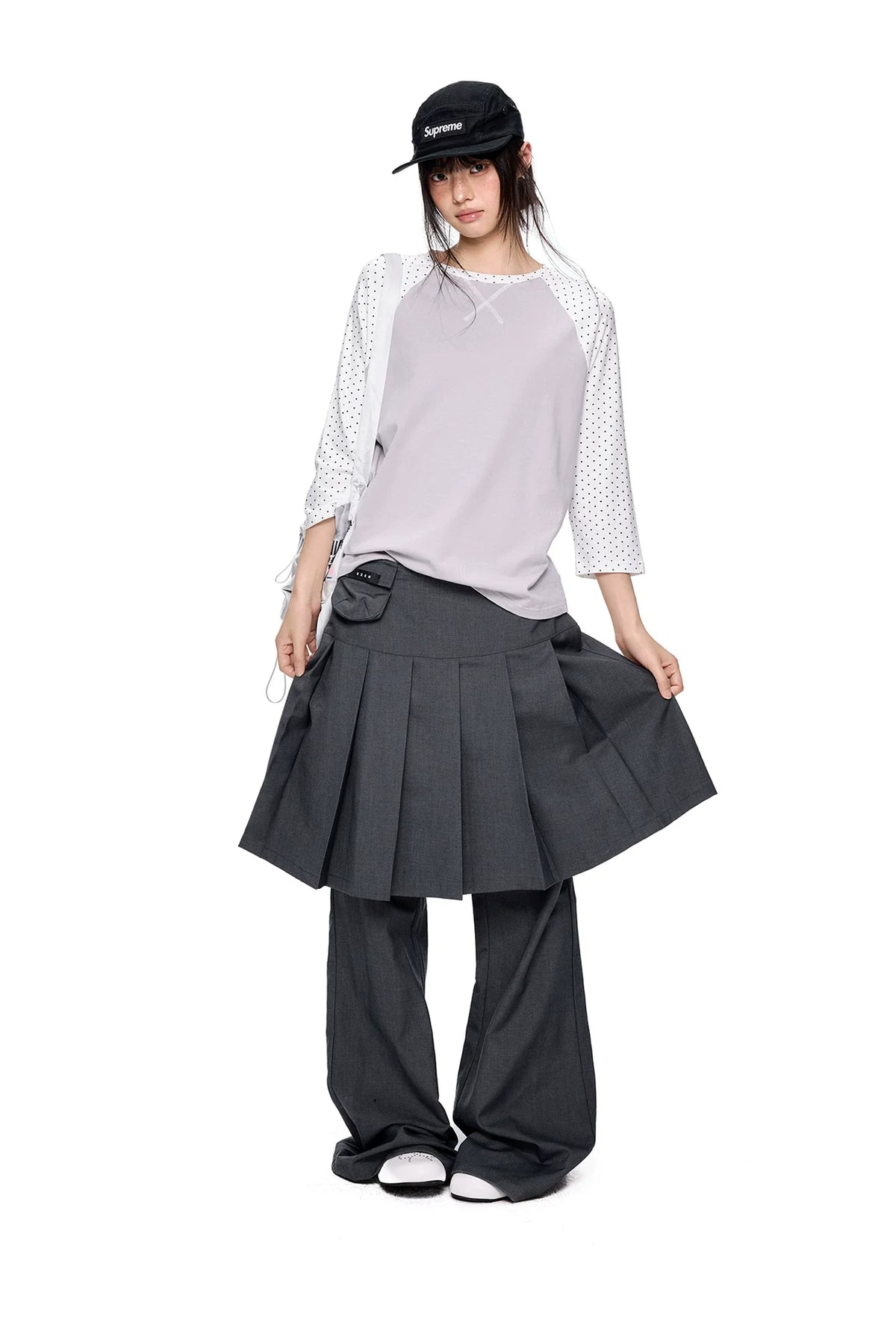 PLEATED FLARE PANTS SET